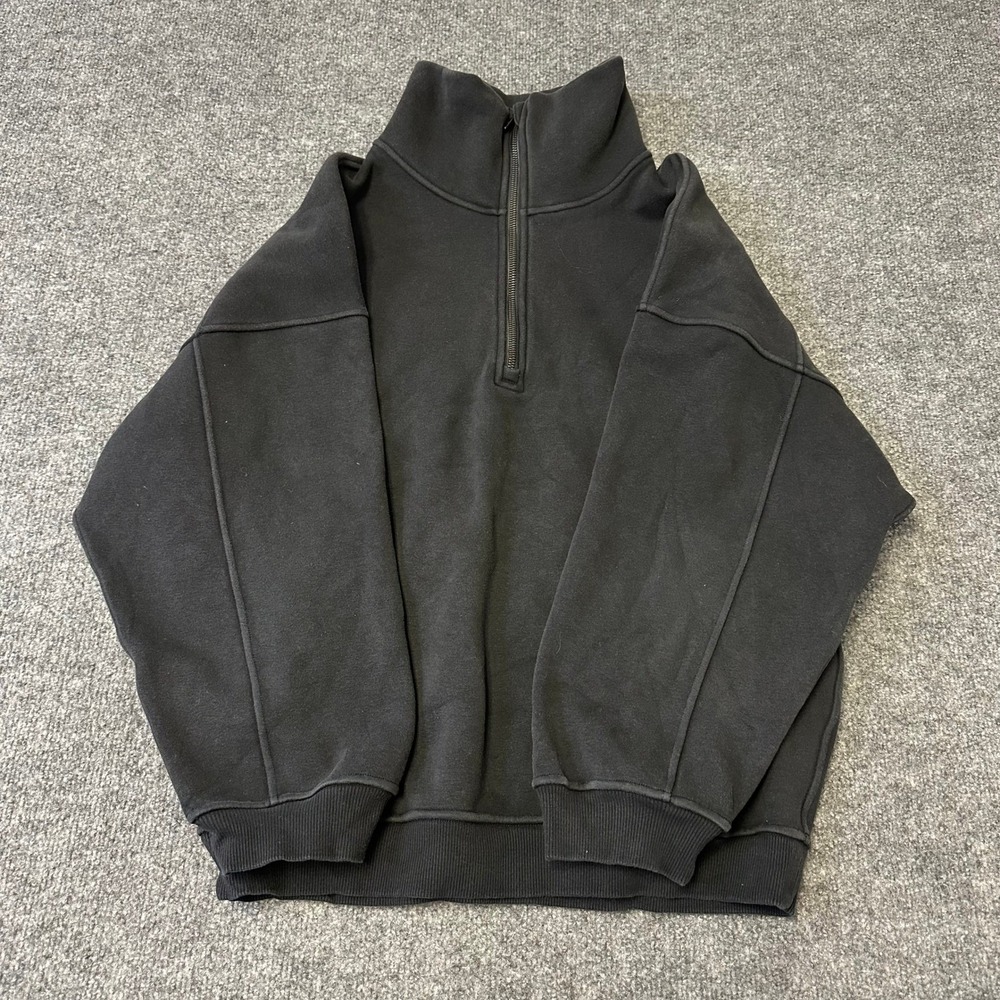 Lululemon Scuba Pullover Womens XS/S Black Funnel Neck Oversized Half Zip Fleece